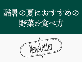 【ニュースレター】「酷暑の夏におすすめの野菜&⾷べ⽅」をシズラーの野菜ソムリエに聞いてみたのイメージ画像
